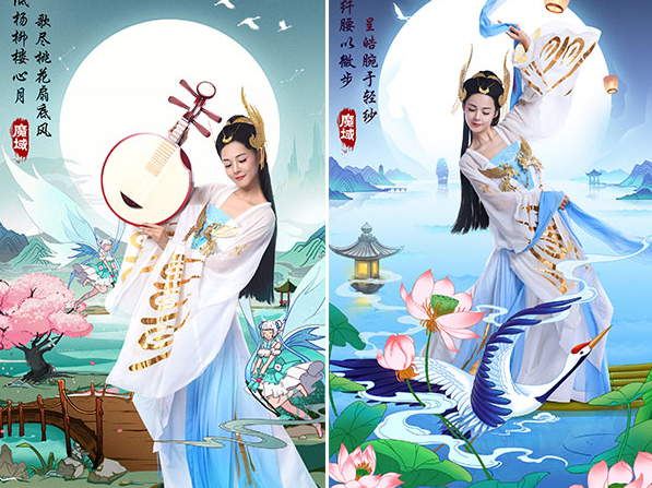 盛装穿针乞巧祈愿姻缘才有金风玉露一相逢便胜却人世无数